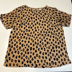 A New Day leopard print shirt, size medium